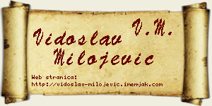 Vidoslav Milojević vizit kartica